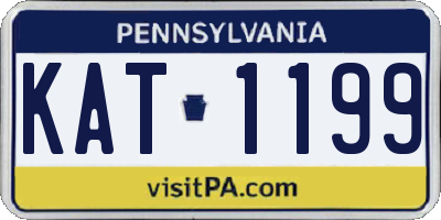 PA license plate KAT1199