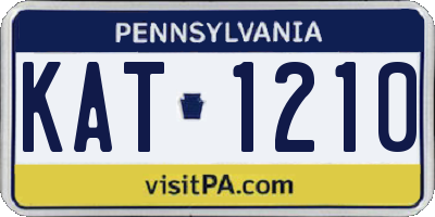 PA license plate KAT1210