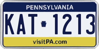 PA license plate KAT1213