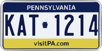 PA license plate KAT1214