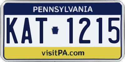 PA license plate KAT1215