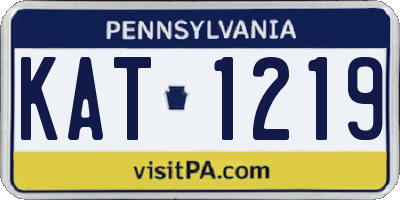 PA license plate KAT1219