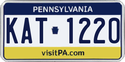 PA license plate KAT1220