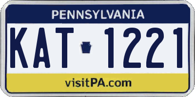 PA license plate KAT1221