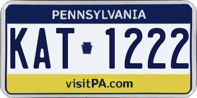 PA license plate KAT1222