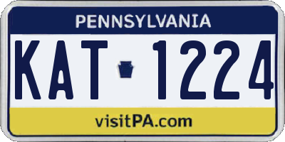 PA license plate KAT1224