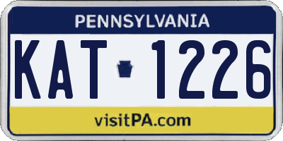 PA license plate KAT1226