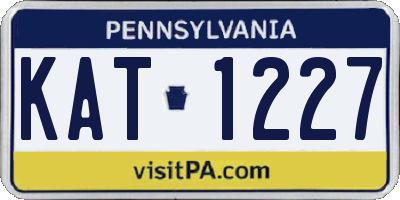 PA license plate KAT1227