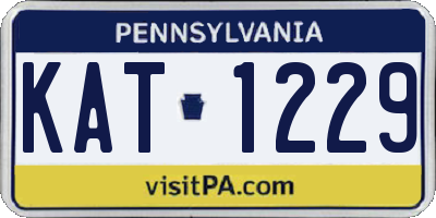 PA license plate KAT1229