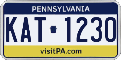 PA license plate KAT1230