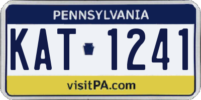 PA license plate KAT1241