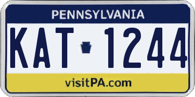 PA license plate KAT1244