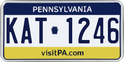 PA license plate KAT1246