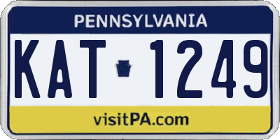 PA license plate KAT1249