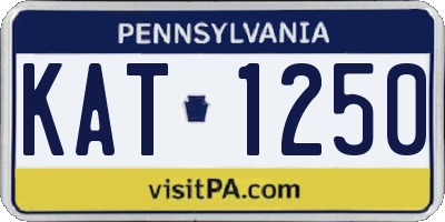 PA license plate KAT1250
