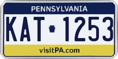 PA license plate KAT1253