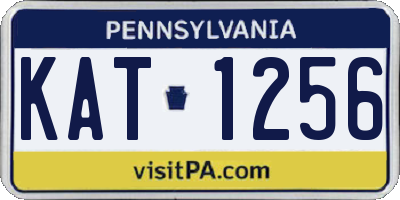 PA license plate KAT1256