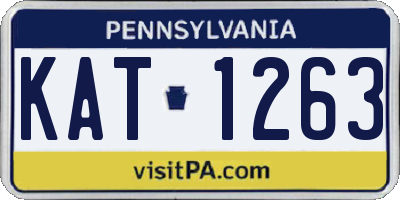 PA license plate KAT1263