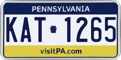 PA license plate KAT1265
