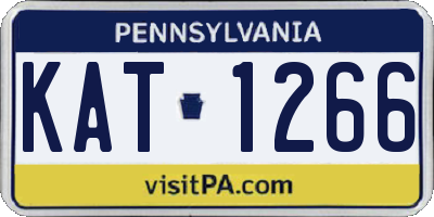 PA license plate KAT1266
