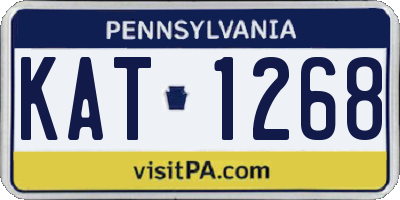 PA license plate KAT1268
