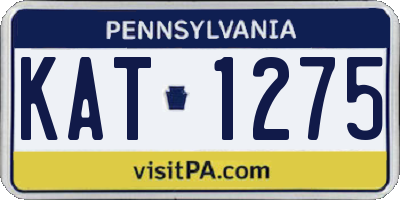 PA license plate KAT1275