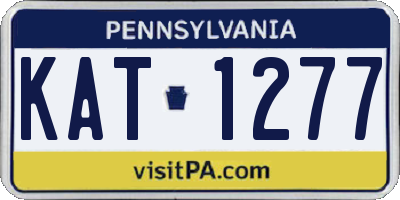 PA license plate KAT1277