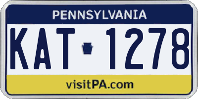 PA license plate KAT1278