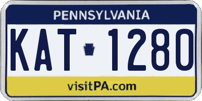 PA license plate KAT1280