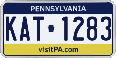 PA license plate KAT1283