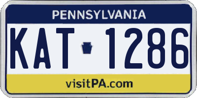 PA license plate KAT1286
