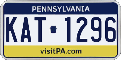 PA license plate KAT1296
