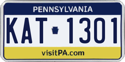 PA license plate KAT1301