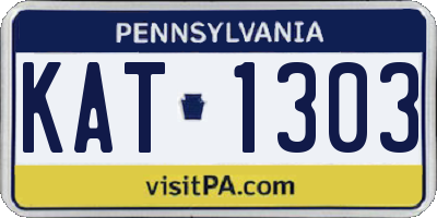 PA license plate KAT1303