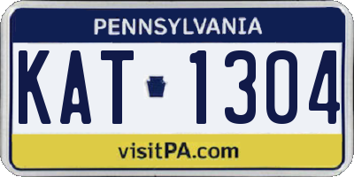 PA license plate KAT1304