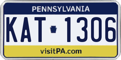 PA license plate KAT1306