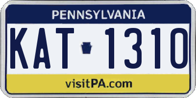 PA license plate KAT1310