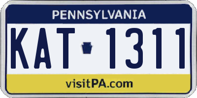 PA license plate KAT1311