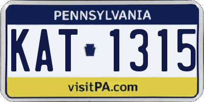 PA license plate KAT1315