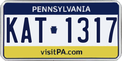 PA license plate KAT1317