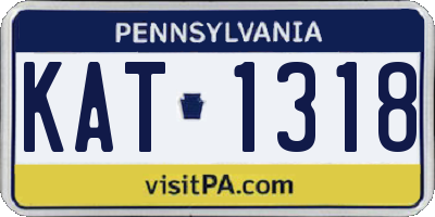 PA license plate KAT1318