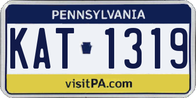 PA license plate KAT1319