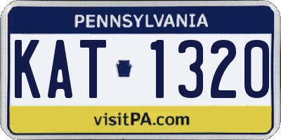PA license plate KAT1320