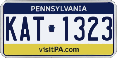 PA license plate KAT1323