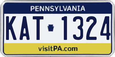 PA license plate KAT1324