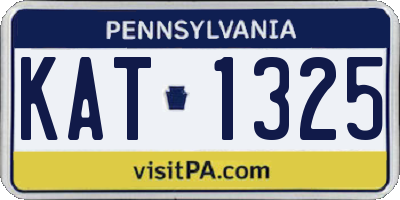 PA license plate KAT1325
