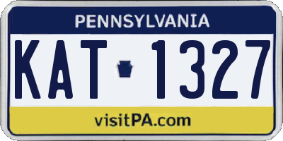 PA license plate KAT1327