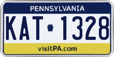 PA license plate KAT1328