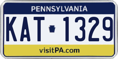 PA license plate KAT1329