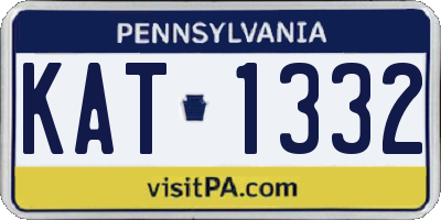 PA license plate KAT1332
